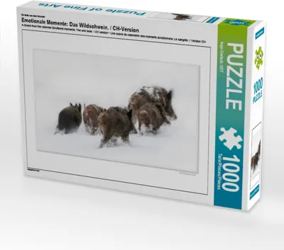Produktbild von Calvendo Ein Motiv aus dem Kalender Emotionale Momente: Das Wildschwein. / CH-Version 1000 Teile Puzzle quer 640x480mm, Gerlach GDT Ingo; 7314175