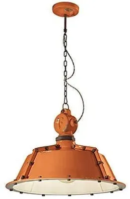 Zdjęcie produktu dla Lampa wisząca Ferroluce industrialna pomarańczowa okrągła
