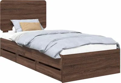 Immagine prodotto di Struttura del letto con cassetto Rovere Marrone 90 x 200 cm