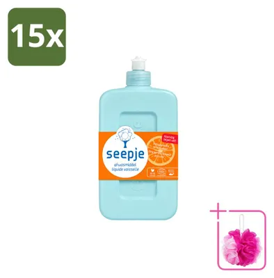 Produktbild von 15 x Seepje Spülmittel - Frische Orange - 500 ml - Sparpackung - 15 Stücke