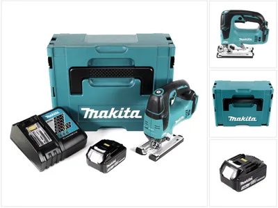 Immagine prodotto di Makita DJV 182 RF1J Seghetto alternativo a batteria 18V / brushless in valigetta Makpac + 1x Batteria 3,0 Ah + Caricabatterie