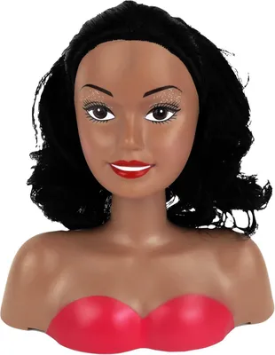 Produktbild von Stylingkopf mit braunem Haar, inkl. rosa Accessoires, ab 3 Jahre, Spielzeug für Kinder