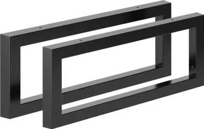Produktbild von 2x sossai Stahl Waschtischkonsole 50 cm, schwarzmatt für Waschbecken Waschtisch