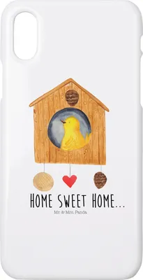 Produktbild von Mr. & Mrs. Panda Iphone 10 Handyhülle Vogelhaus Home - Weiß - Geschenk, Vogel, Sweet, Umzug, Haus, X, Cover, Handy, Lustige Sprüche, Hülle