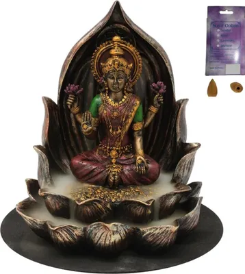 Produktbild von 2er Set Buddha Räucherbrunnen mit Backflow Räucherkegel