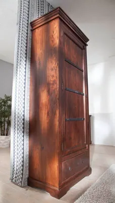 Produktbild von MASSIVMOEBEL24.DE Schrank Akazie 80x40x193 nougat lackiert OXFORD #900