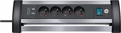 Produktbild von Brennenstuhl Steckdosenleiste 4-fach mit USB