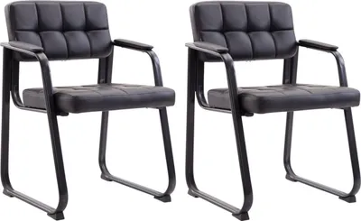 Produktbild von 2er Set Besucherstühle Canada B Kunstleder schwarz