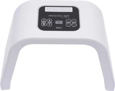 Produktbild von LED Lichttherapie Gesichtsmaske 7 Farben, PDT Hautpflegegerät zur Hautverjüngung, Weiß