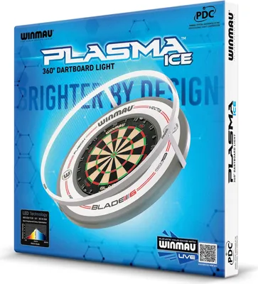 Image de Winmau Eclairage de la planche à fléchettes "Plasma light Plasma Ice 360°" blanc