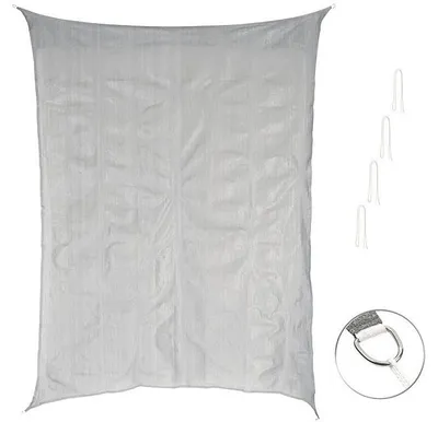 Image de Voile d'ombrage rectangulaire - 3 x 4 m - Gris