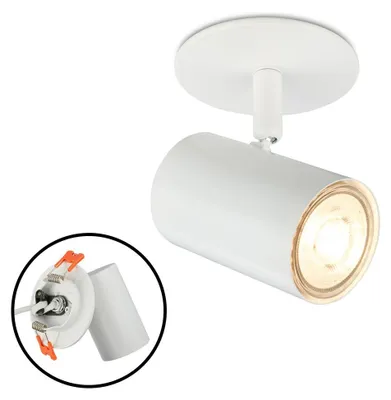 Produktbild von Briloner Aufbauspot Schwenkbar 8,5x13 cm GU10 Fassung max. 9W Weiß - Deckenstrahler Wohnzimmer Flur Küche Schlafzimmer