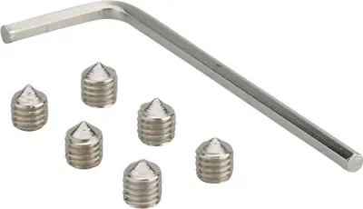 Image de Jeu de 6 vis pointeaux avec clé - THIRARD