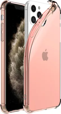 Image de Smartphonica iPhone 11 Pro transparent
  housse en silicone antichoc avec bumper - Rose clair