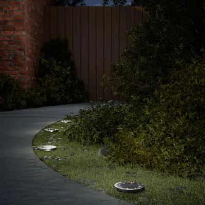 Image de vidaXL Lampes solaires au sol avec piquet de terre 4 pcs. Blanc chaud
