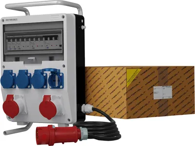 Productafbeelding van Stroomverdeeler TD-S/FI, 2x16A, 4x230V, SKHU, kabel 5x4mm², standaardmodel, merk Doktorvolt®, artikelnummer 0168