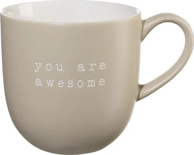 Produktbild von ASA Henkelbecher, you are awesome  d. 9,5 cm, h. 9,5 cm, 0,35 l.
