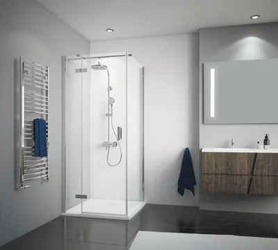 Produktbild von Seitenwand für Drehtür Breuer Panorama 100 cm Klarglas Profilfarbe chrom