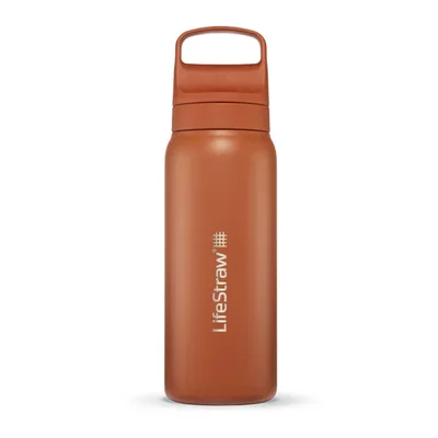Image de LifeStraw bouteille filtre à eau Go 2.0 Kyoto Orange acier inoxydable isolé 700 ml - Orange