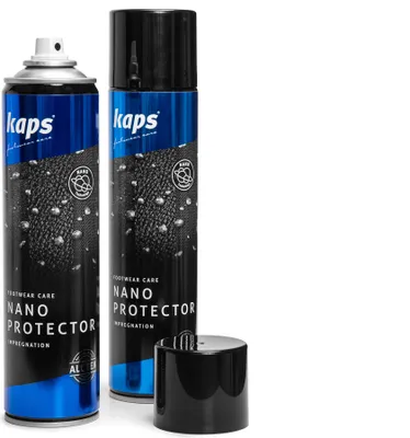 Produktbild von Kaps Nano Protector – Imprägnierspray Schuhe, 2 x 400 ml, Schutz gegen Nässe und Schmutz, Schuh Imprägnierspray geeignet für Leder, Nubuk