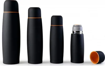Produktbild von Ibili Isolierflasche - Edelstahl Thermoskanne Schwarz 350ml Doppelwandig Unzerbrechlich