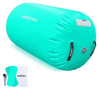 Imagen del producto de Rodillo inflable para gimnasia, de 1 metro de largo por 0,60 metros de diámetro, ideal para entrenamiento de volteretas