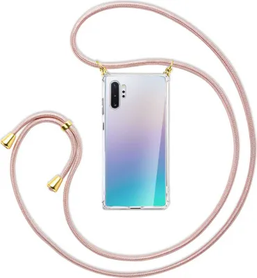 Produktbild von Handykette Backcover-Schutzhülle mit Band (Metall goldfarben) für Samsung Galaxy Note 10 Plus - roségold