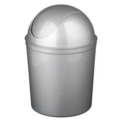 Image de plast team 13450803 plast team Poubelle à couvercle basculant, 5 litres, argent