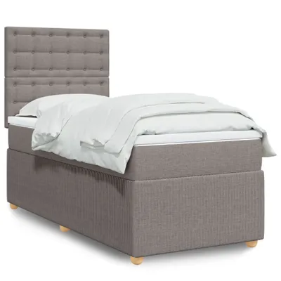 Produktbild von vidaXL Boxspringbett mit Matratze Taupe 80x200 cm Stoff