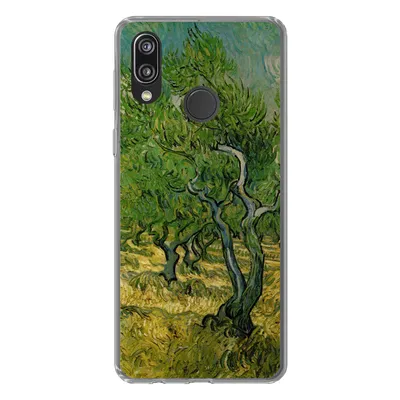 Produktbild von MuchoWow® Handyhülle Schutzhülle Hülle für Huawei P20 Lite (2020) Olivenhain - Vincent van Gogh Silikon Softcase Handy Hülle - Kartenhalter