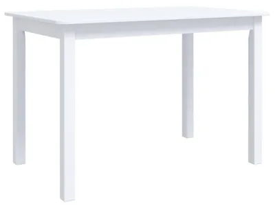 Produktbild von vidaXL Esstisch Weiß 114x71x75 cm Massivholz Gummibaum