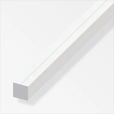 Produktbild von alfer Quadratstange 1 m, 7.5 mm PVC (Kunststoff) glatt weiss