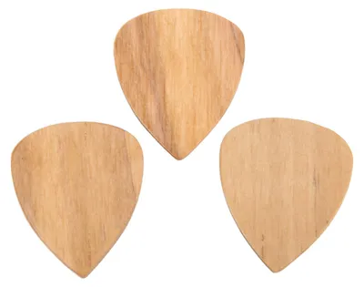 Productafbeelding van 3 stuks vervangende plectrums voor akoestische gitaren, antislip houten plectrums, onderdelen voor muziekinstrumenten