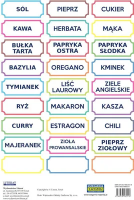 Image de Autocollants pour épices (colorés)