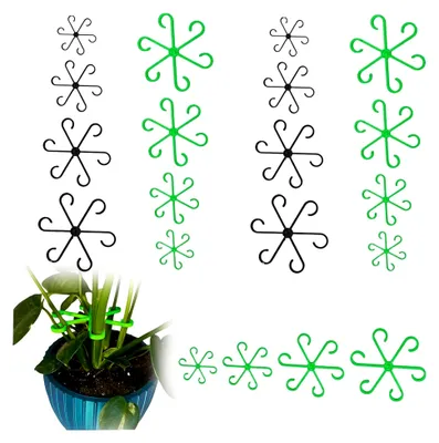 Produktbild von 20 Stück Pflanzenhalter, Staudenhalter, Pflanzenstütze, Blumenstielhalter, wiederverwendbare Pflanzenklammern und Staudenhalter für Monstera-Pflanzen, Tomaten-Rankhilfe, Pflanzenstütze für Garten und Balkon