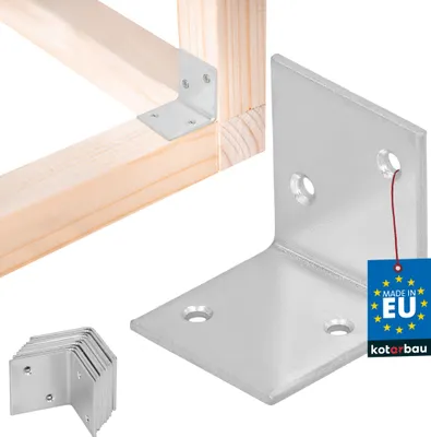 Obrázek produktu pro KOTARBAU® 12 ks. Úhelníková spojka 35 x 35 x 35 mm pozinkovaná ocel stříbrná těžký úhelníková spojka nosníku nábytku úhelníková spojka plechu dřeva úhelníková spojka police úhelníková spojka kovová stabilní odolná ocelová úhelníková spojka