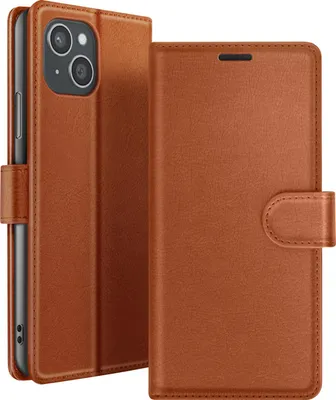 Image de Zanaé, étui Apple iPhone 15 Plus Portefeuille avec support, marron