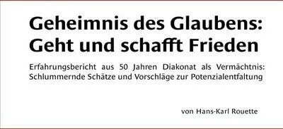 Produktbild von Geheimnis des Glaubens: Geht und schafft Frieden