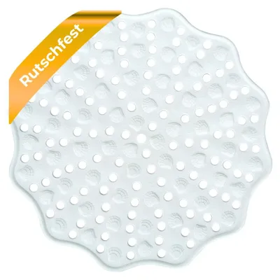 Produktbild von Duschmatte Rutschfest Rund Duscheinlage Rutschfest Badewannenmatte Weiß Antirutschmatte Dusche Rutschmatte Dusche Anti Rutsch Wanneneinlage Duschwanneneinlage 60 cm
