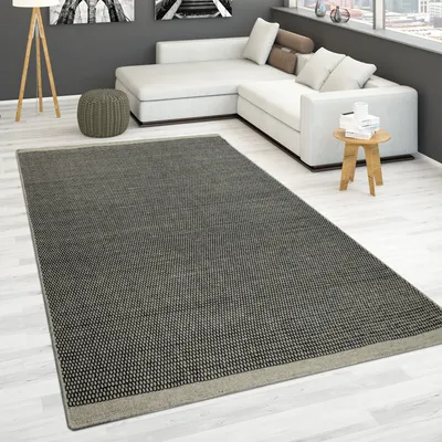 Produktbild von Handgewebter Teppich Flachgewebe 100% Wolle Skandinavischer Stil in vers. Farben Grösse 160x230 cm