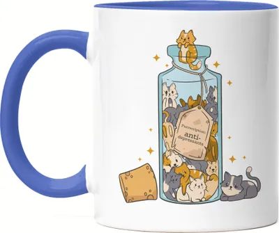 Produktbild von Anti-Depressants Tasse Blau Katzenfan Katzenmama Katzenbesitzer