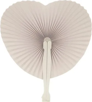 Produktbild von Weißer Papier Herzfächer 14cm