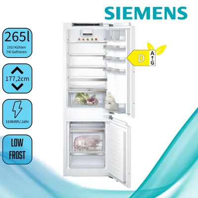 Produktbild von Siemens iQ500 KI86SHDD0, 265 l, SN-T, 10 kg/24h, D, Fresh Zone Fach, Weiß
