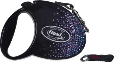 Produktbild von FLEXI Glam Splash Mystic mit Swarovski Crystals M - Dog Retractable Lead - 5 m - Black