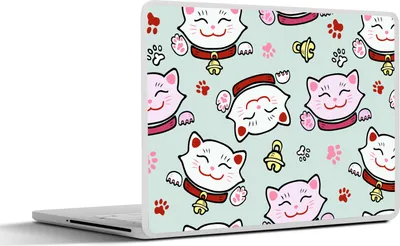 Produktbild von MuchoWow® Laptop Aufkleber Sticker Cover Katze - Haustiere - Muster 36.5x27.5 cm - Laptop-Sticker