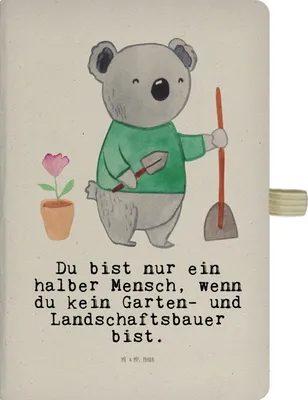 Produktbild von Mr. & Mrs. Panda Tagebuch Garten- und Landschaftsbauer Herz - Transparent - Geschenk, Journal, Spruch, Gärtner, Gärtnerei, Gartenbau, Reisetagebuch, notizbuch, Kladde
