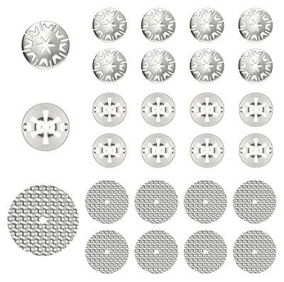 Productafbeelding van 24 stuks hittebeschermingsplaten reparatieset, 30 mm klemschijven en 52 mm reparatieplaten