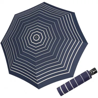 Obrázek produktu pro Doppler Fiber Magic Timeless Blue Stripes – dámský plně automatický deštník