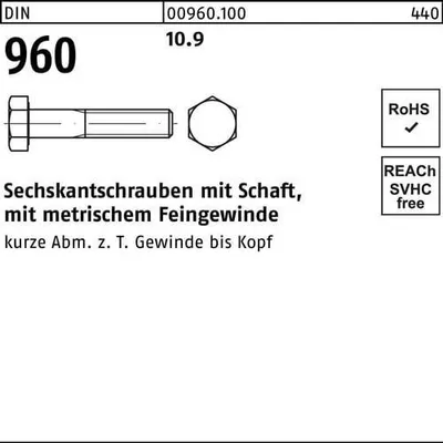 Produktbild von Reyher  960 6Kt.Schraube 12x1,5x 70 Güte 10.9 (50 Stück)