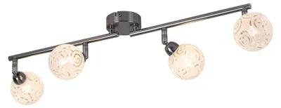 Produktbild von LED Spotleiste, 4 flammig, warmweiß, Glas, Metall, L 60cm